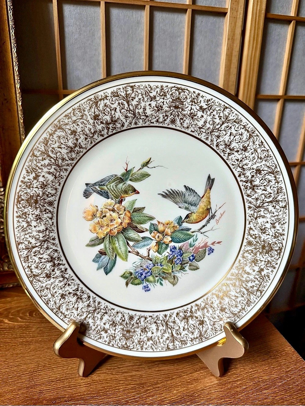 Vintage 1971 Lenox Boehm Birds “Goldfinch”Limited Edition Collector Plate 55 yrs